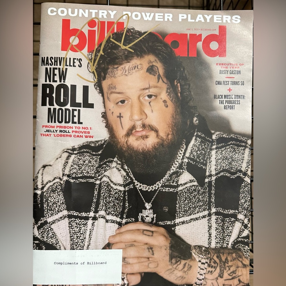 Signed Jelly Roll Billboard Magazine
